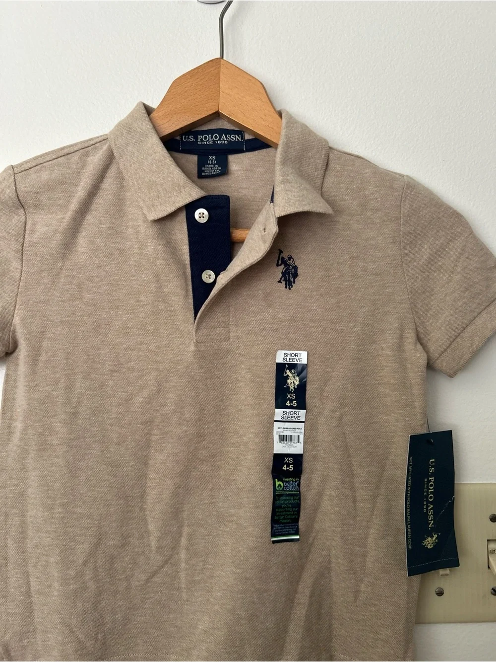 U.S. Polo Brown Polo Shirt (size: XS 4-5)